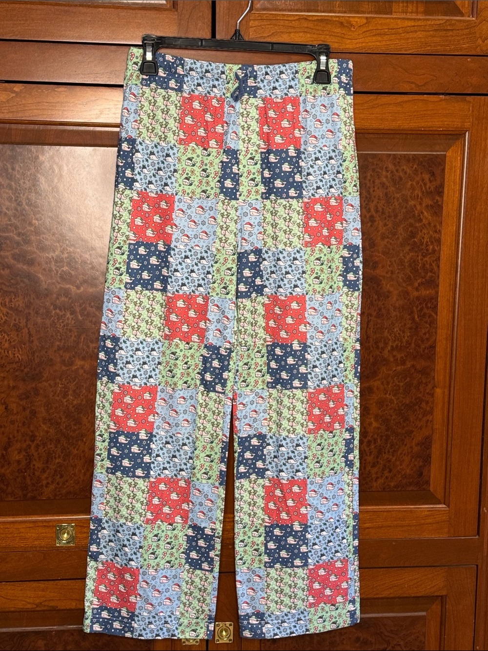 Vineyard Vines holiday Kids Patchwork Pajama Pants - Red, Navy, Lt. Blue, green